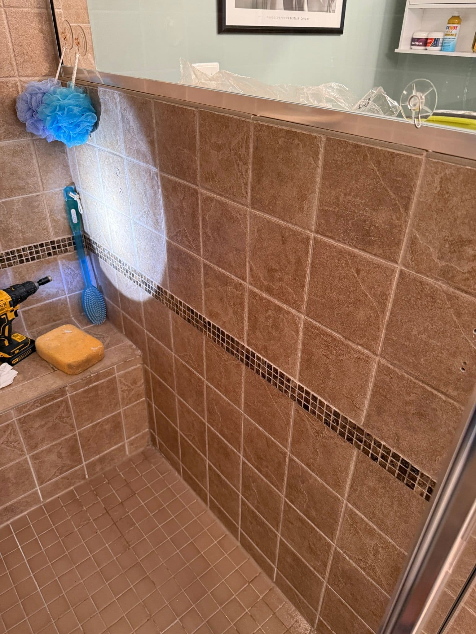 Grab Bar Installation on Bathroom Tile 1