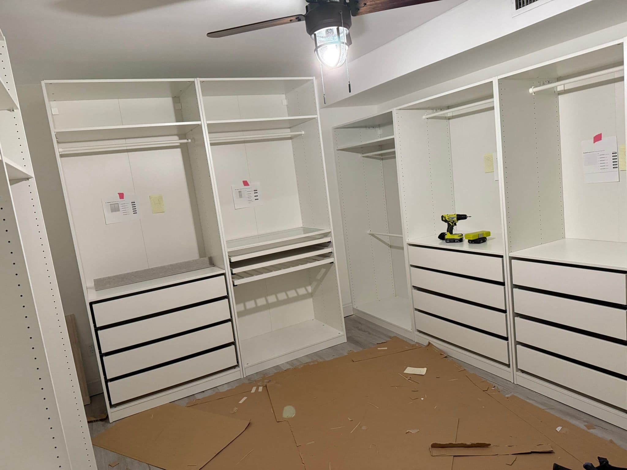 PAX Shelves Installation in closet 2