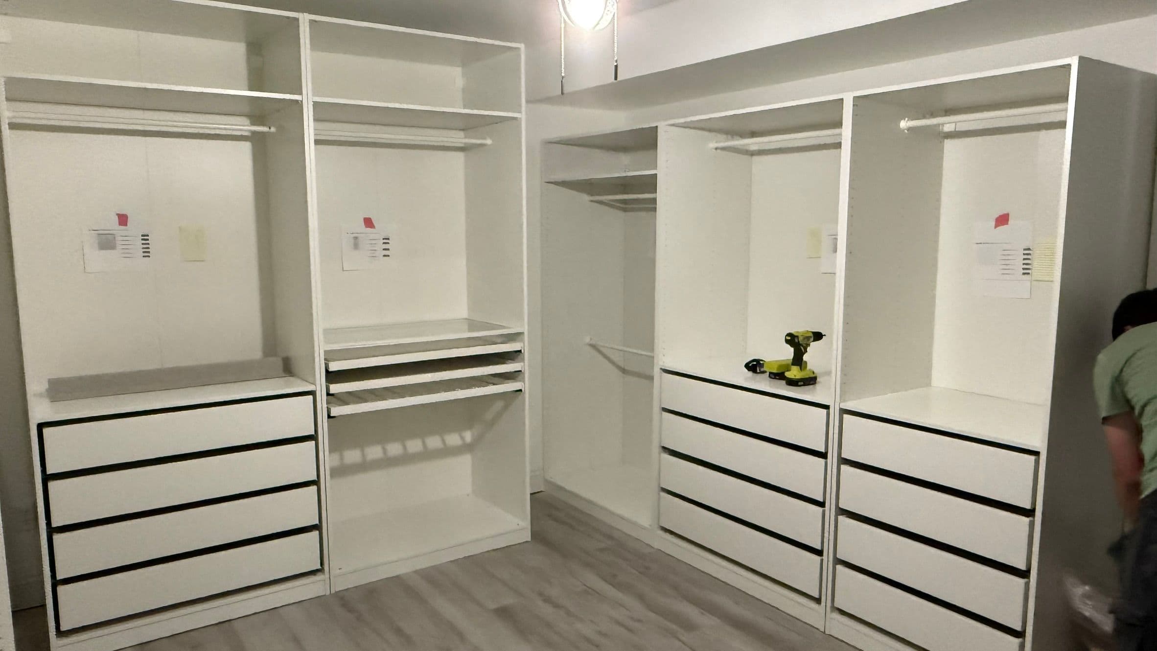 PAX Shelves Installation in closet 1