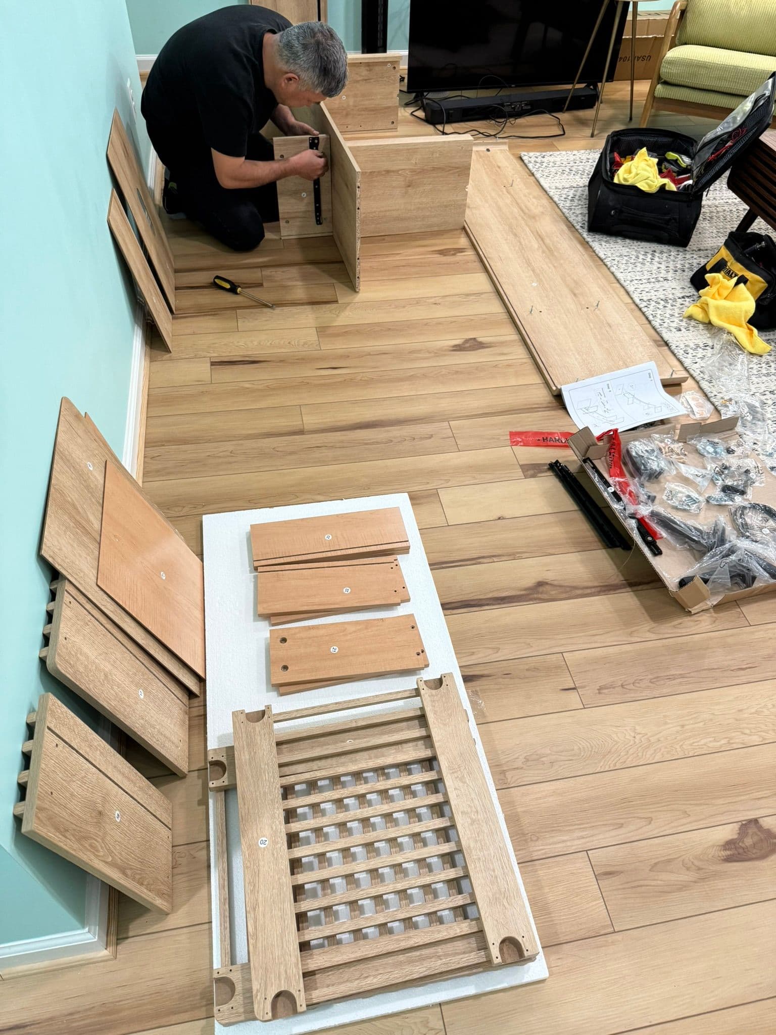 TV Stand, Media Console with Electric Fireplace.zips 3