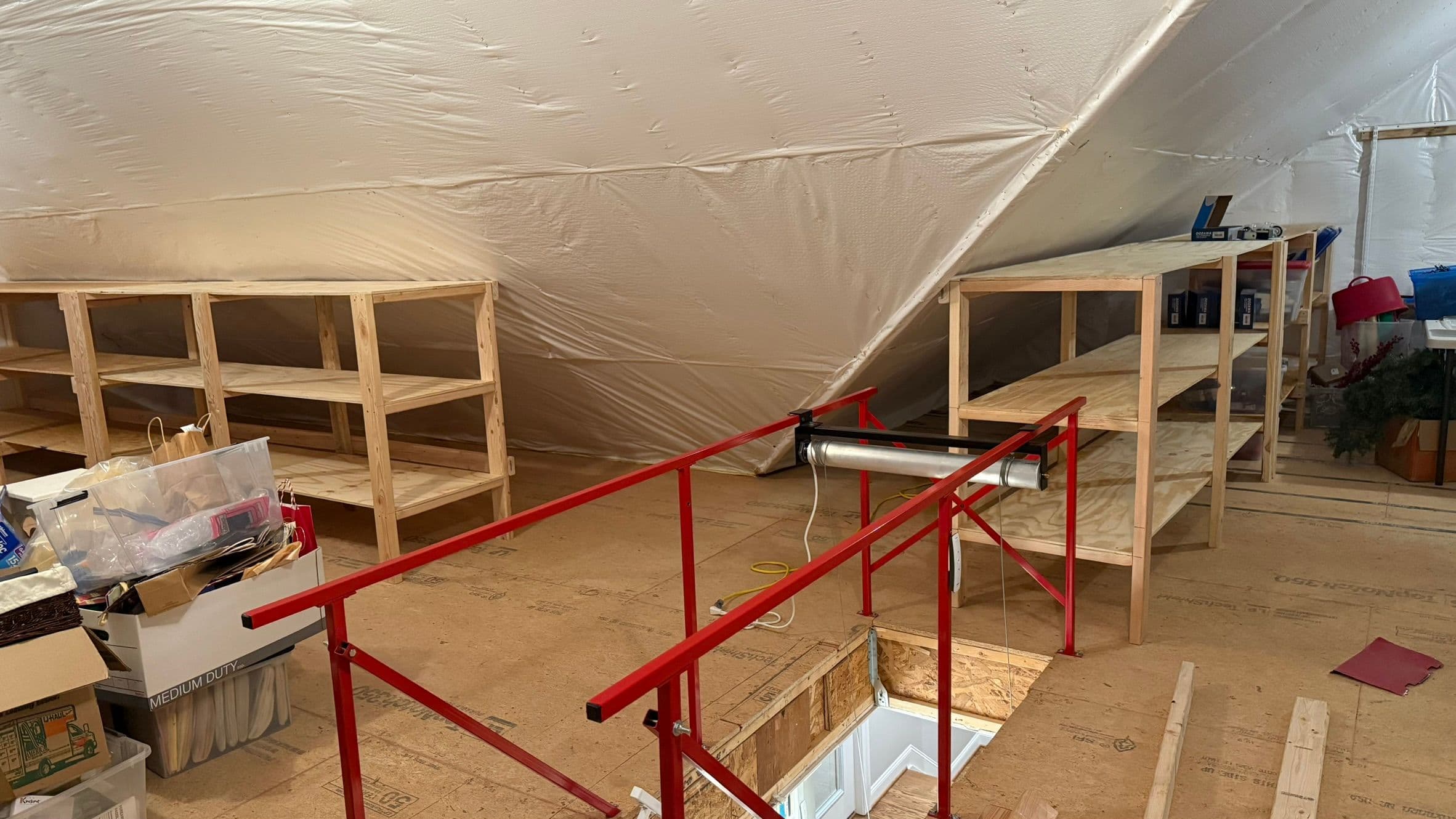 Making Customize Shelves in Attic Storage 3