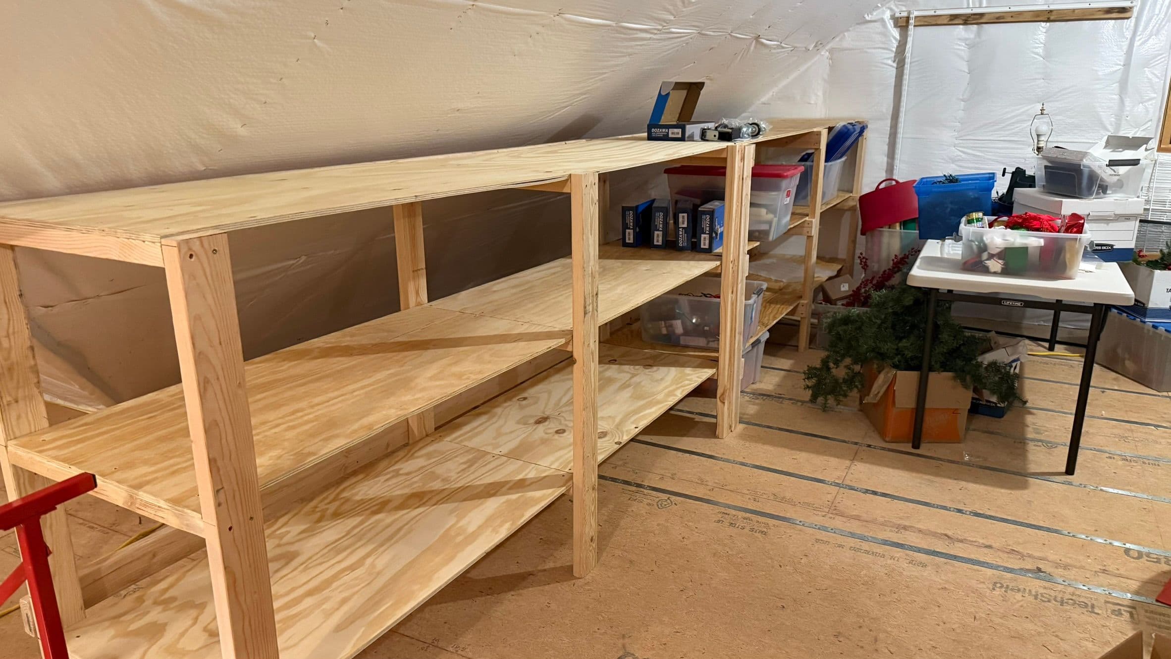 Making Customize Shelves in Attic Storage 4