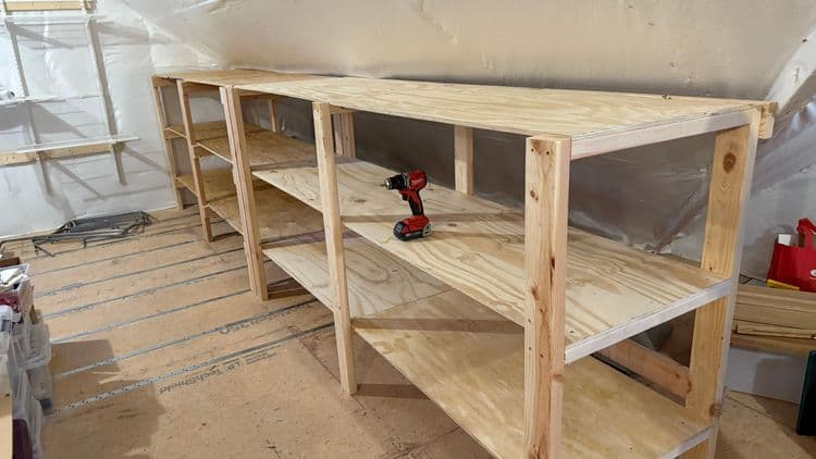 Making Customize Shelves in Attic Storage's project